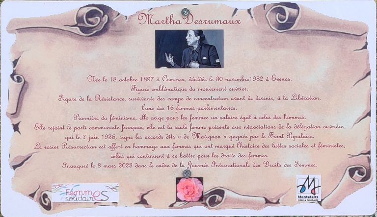 16 - Montataire - Espace milles visages de femmes Martha Desrumaux