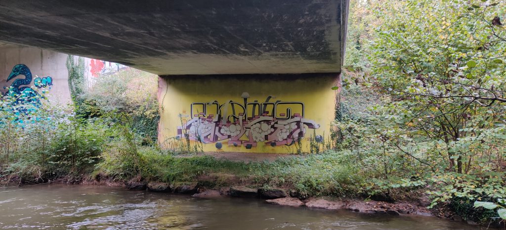 255 - Montataire - Le Thérain - Fresque - pont Graffiti