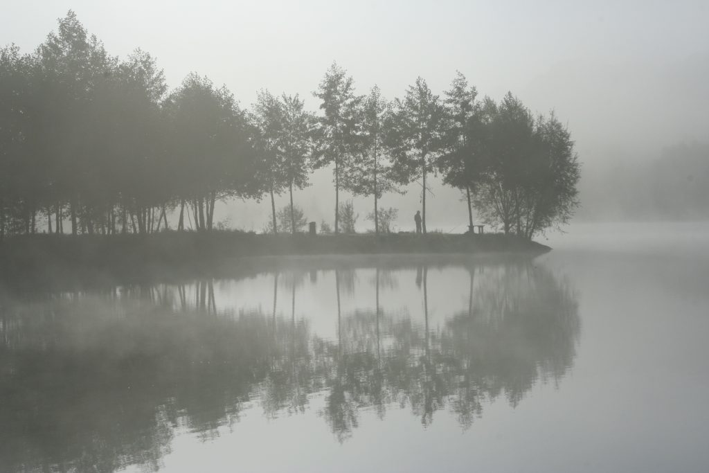600 - Montataire - Rue Andrée Ginisti - Parc urbain - Etang - Brume