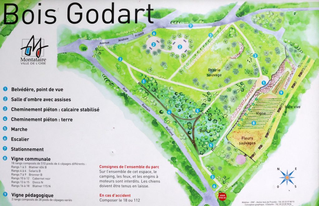Montataire - plaque explicative du Bois Godart bas 2