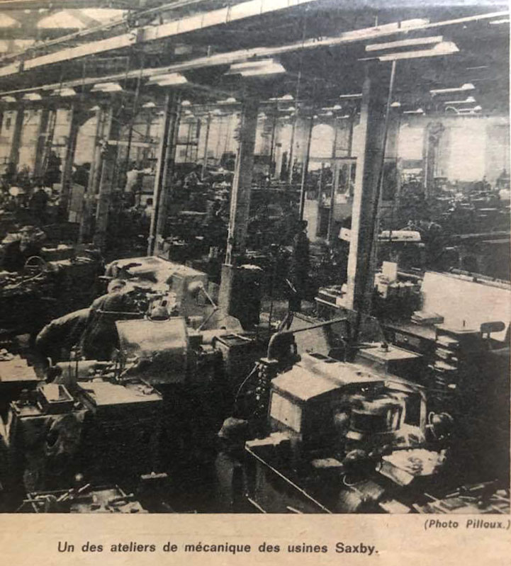 Usines Saxby un atelier de mécanique