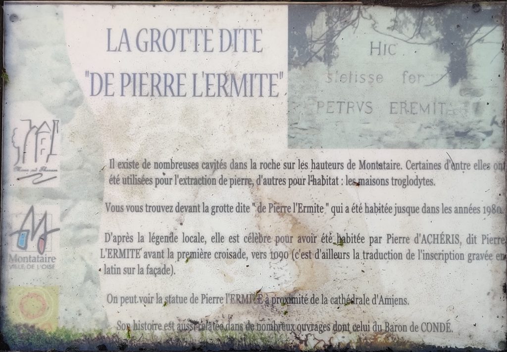 00 – Montataire – Grotte dite de Pierre L’ermite plaque