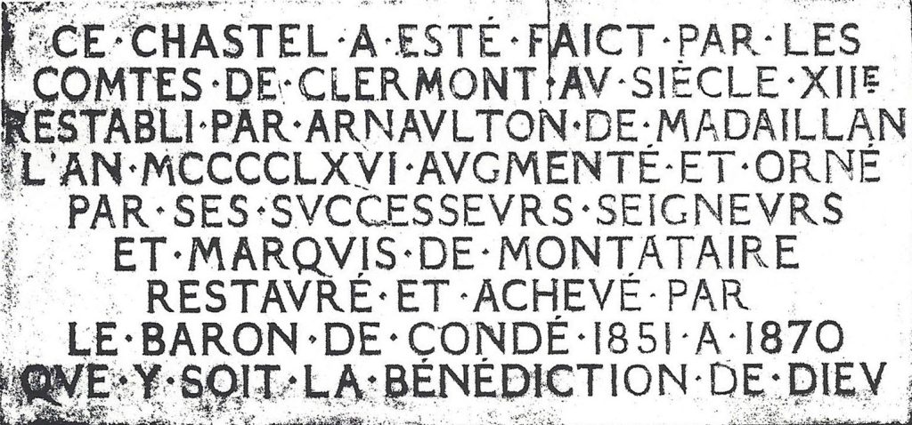 04 – Montataire – Chateau – Plaque