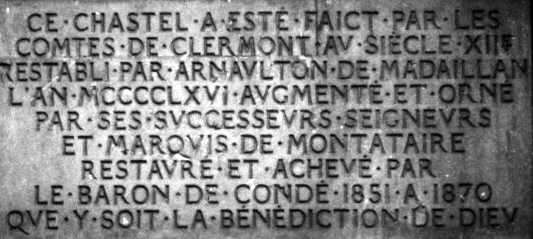 05 – Montataire – Chateau – Plaque