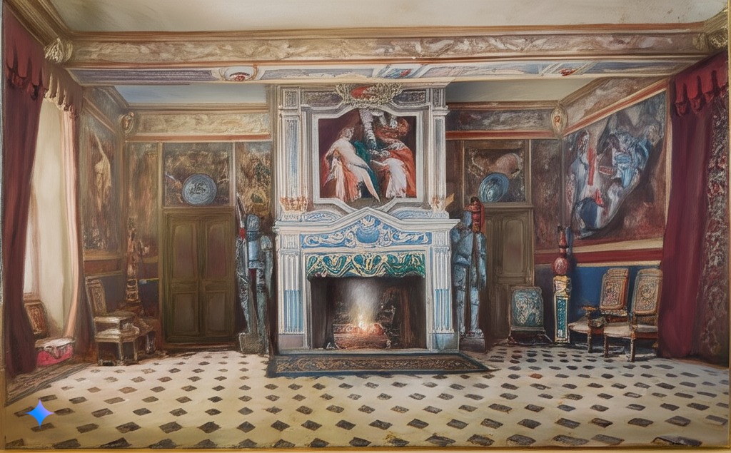 05b – Montataire – Tableau chateau interieur