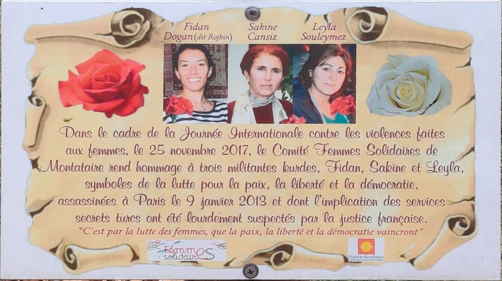 14 – Montataire – Espace milles visages de femmes Fidan Dogan Sakine Cansiz Leyla Souleymez