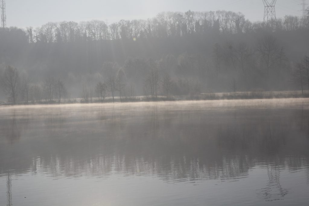 602 – Montataire – Rue Andrée Ginisti – Parc urbain – Etang – Brume