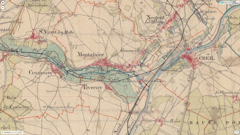 Carte etat major Montataire