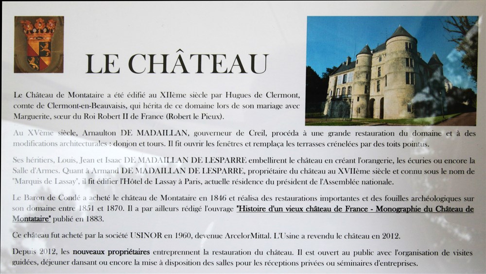 Montataire – Chateau – Plaque descriptive