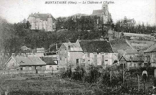 chateau, église (carte postale)