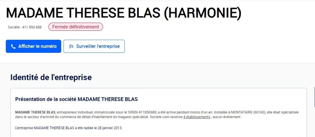 28 bis Rue de la République -B- Harmonie - Mme Blas